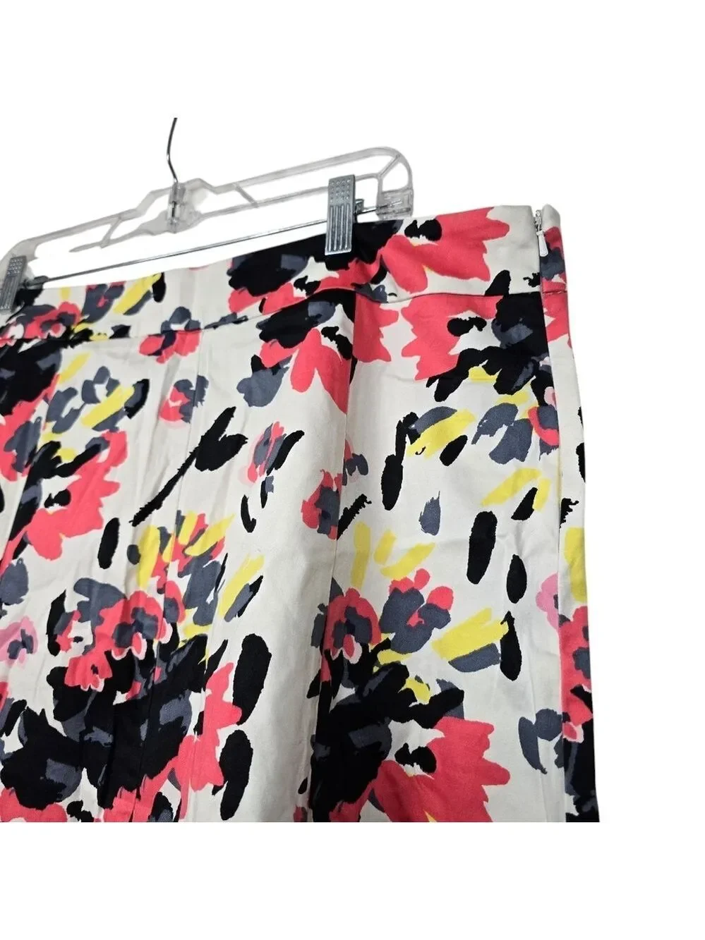 Lane Bryant Pink Black Gray White Side Zip Skirt 20